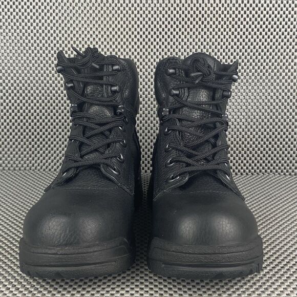 Timberland Pro Boots Womens 7.5 M Black Leather Composite Safety Toe Lace Up - Picture 6 of 11